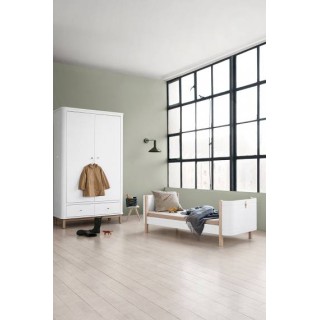 Cuna Wood Mini+ Oliver Furniture White/Oak Cuna Wood Mini+ Oliver Furniture White/Oak