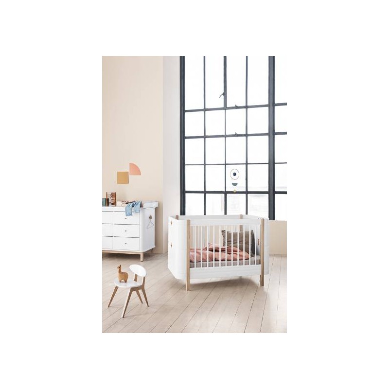 Cuna Wood Mini+ Oliver Furniture White/Oak Cuna Wood Mini+ Oliver Furniture White/Oak