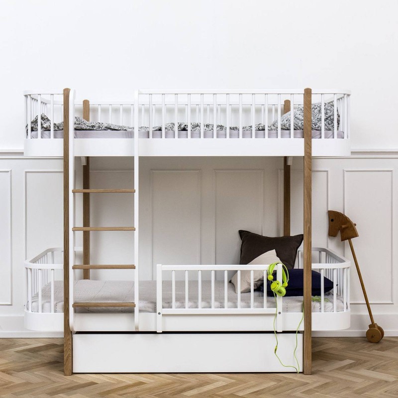 Litera Wood Oliver Furniture White/Oak Litera Wood Oliver Furniture White/Oak