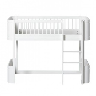 Cama Elevada Wood Mini+ Junior Oliver Furniture 68*162* White