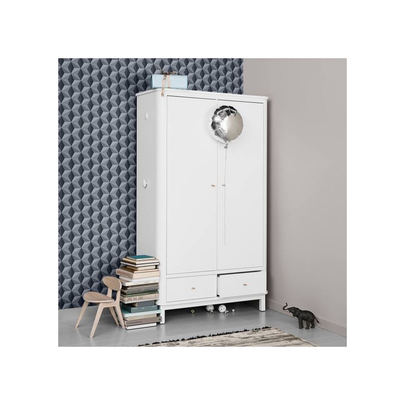 Armario Wood de 2 puertas Oliver Furniture White Armario Wood de 2 puertas Oliver Furniture White
