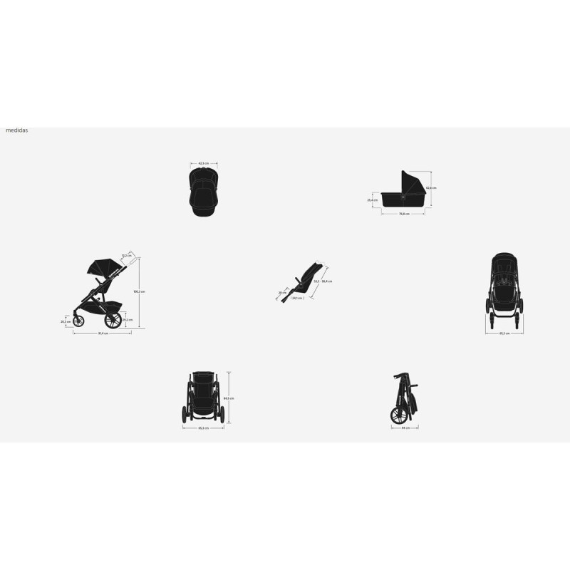 Carrito de bebé dúo UPPAbaby VISTA V2 Sierra (arena duna 3D)