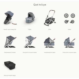 Carrito de bebé dúo UPPAbaby VISTA V2 Sierra (arena duna 3D)