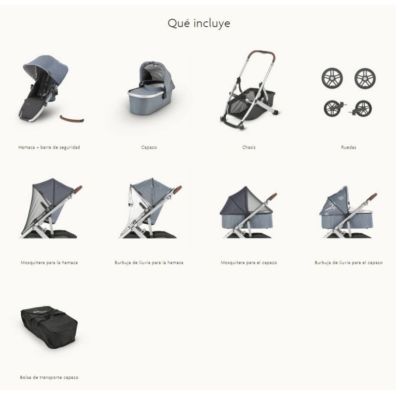 Carrito de bebé dúo UPPAbaby VISTA V2 Sierra (arena duna 3D)