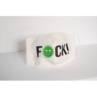 Mascarilla reutilizable Fuck blanco 123