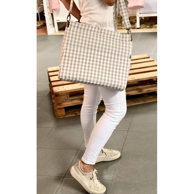 Bolsa de paseo La Giraffa Bianca e Blu Petra piedra Bolsa de paseo La Giraffa Bianca e Blu Petra piedra