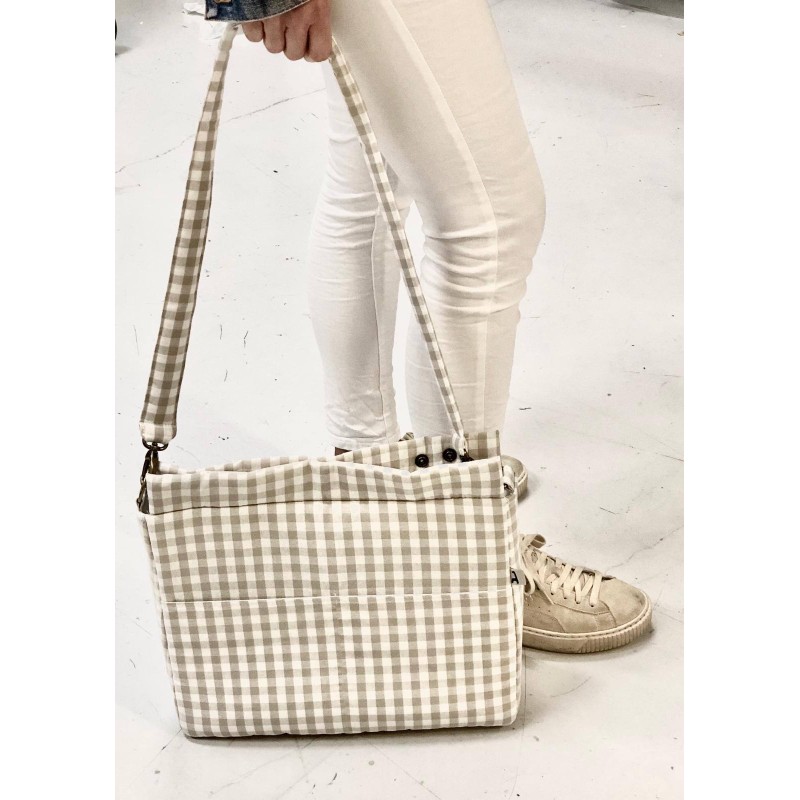 Bolsa de paseo La Giraffa Bianca e Blu Petra piedra Bolsa de paseo La Giraffa Bianca e Blu Petra piedra