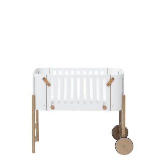 Minicuna de colecho Wood Oliver Furniture White/Oak Minicuna de colecho Wood Oliver Furniture White/Oak