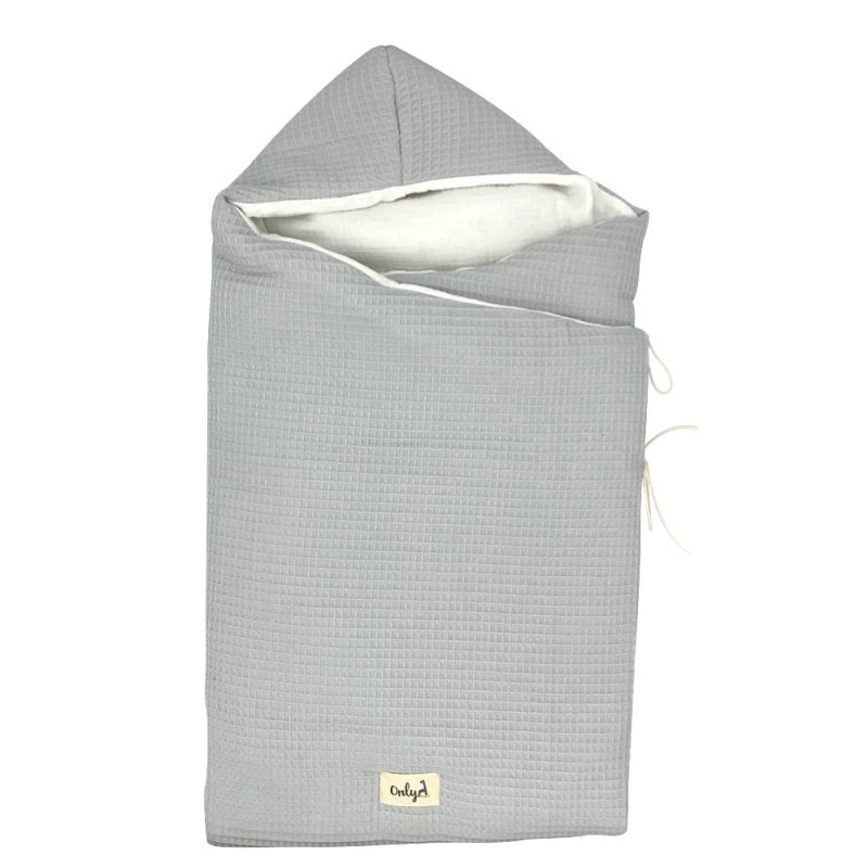 Saco para capazo con capucha Only Gofre Gris