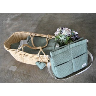 Bolsa Panera Only Gofre Verde Safari La Giraffa Bianca e Blu