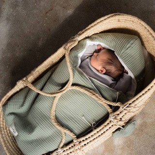 Saco para capazo con capucha Only Gofre Verde Safari La Giraffa Bianca e Blu Saco para capazo con capucha Only Gofre Verde Safari La Giraffa Bianca e Blu