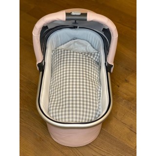 Saco para capazo con capucha Petra Humo La Giraffa Bianca e Blu