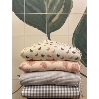 Saco para capazo con capucha Petra Humo La Giraffa Bianca e Blu