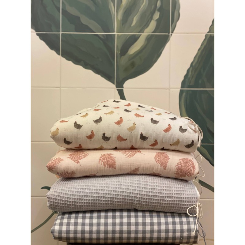 Saco para capazo con capucha Petra Humo La Giraffa Bianca e Blu