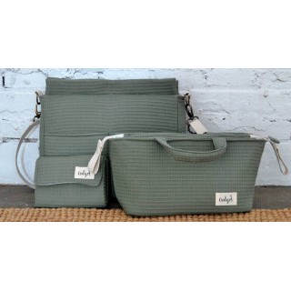 Bolsa MiniBag Only Gofre Verde Safari La Giraffa Bianca e Blu Bolsa MiniBag Only Gofre Verde Safari La Giraffa Bianca e Blu