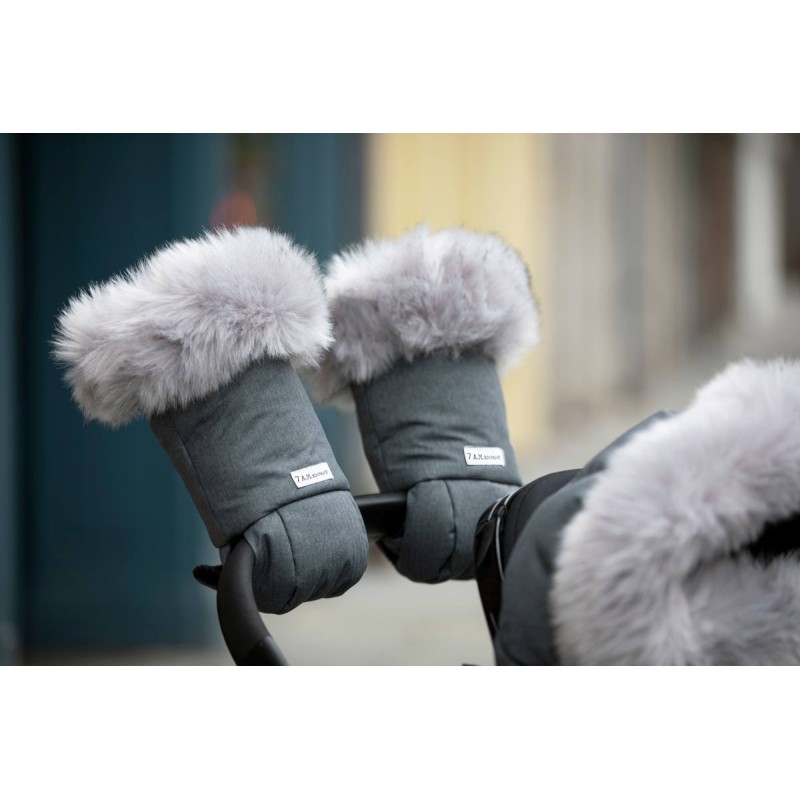 Guantes para carrito 7AM Enfant Heather Grey Dark Tundra Guantes para carrito 7AM Enfant Heather Grey Dark Tundra