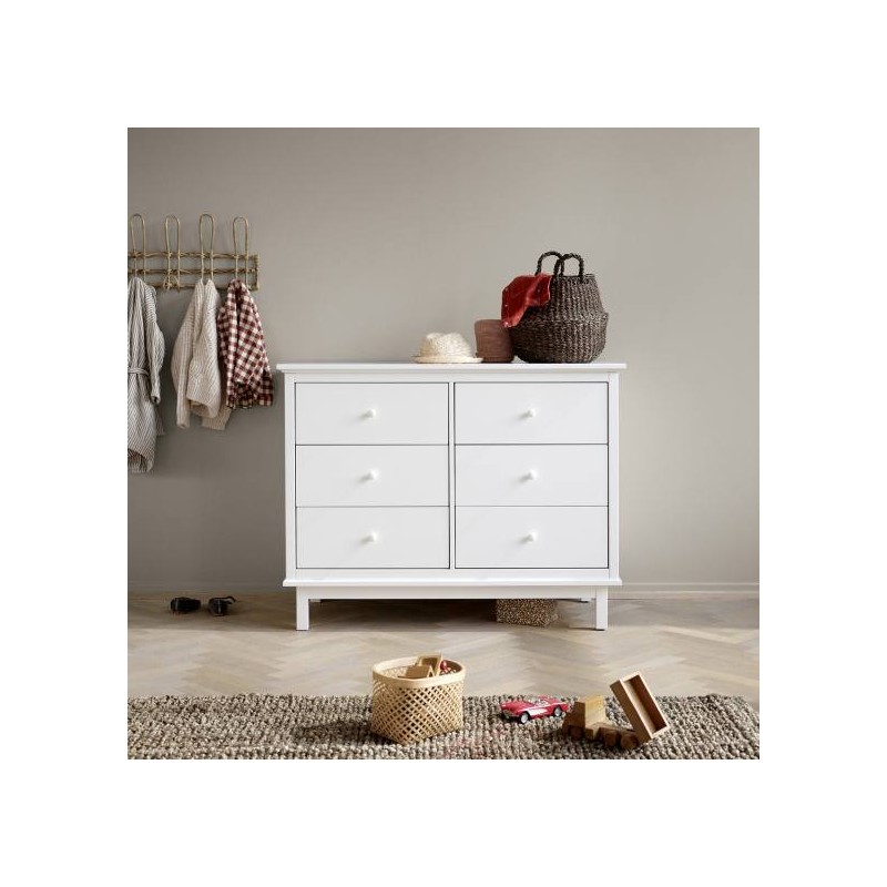 Cómoda Oliver Furniture Seaside 6 cajones White
