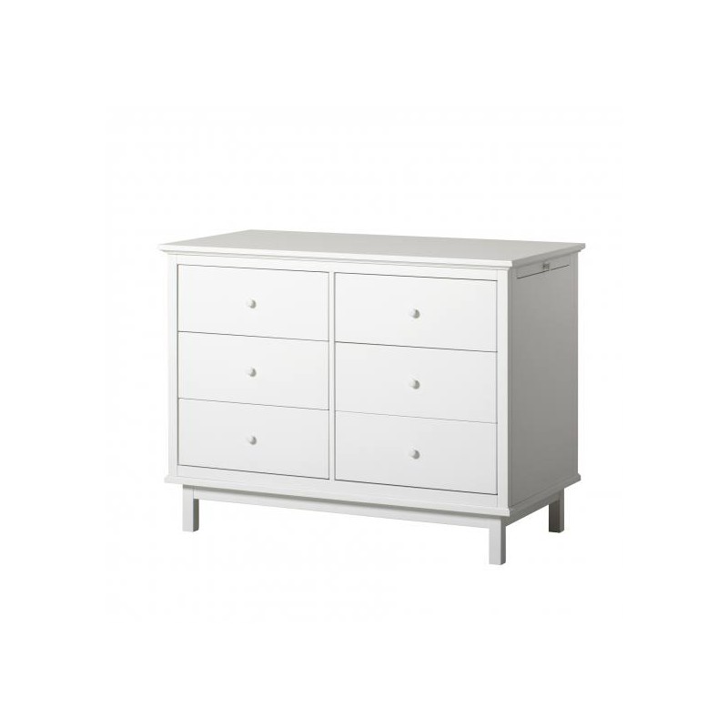 Cómoda Oliver Furniture Seaside 6 cajones White