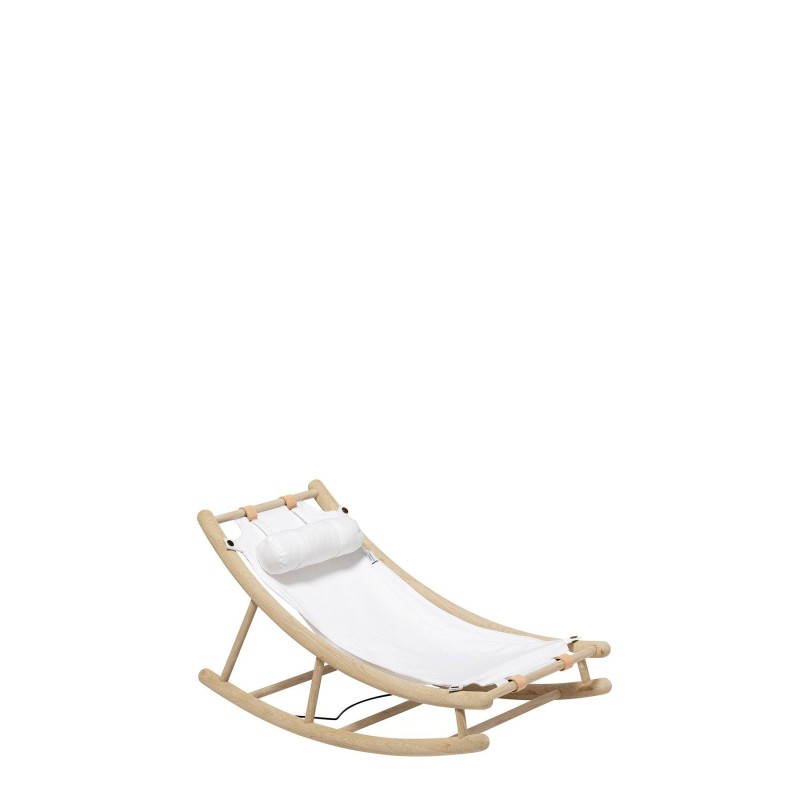 Hamaca Wood Baby & Toddler Rocker White Oliver Furniture