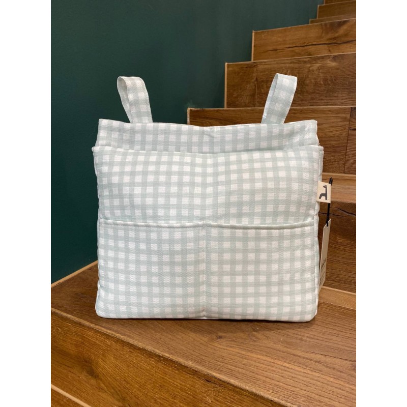 Bolsa Panera It Vichy menta La Giraffa Bianca e Blu