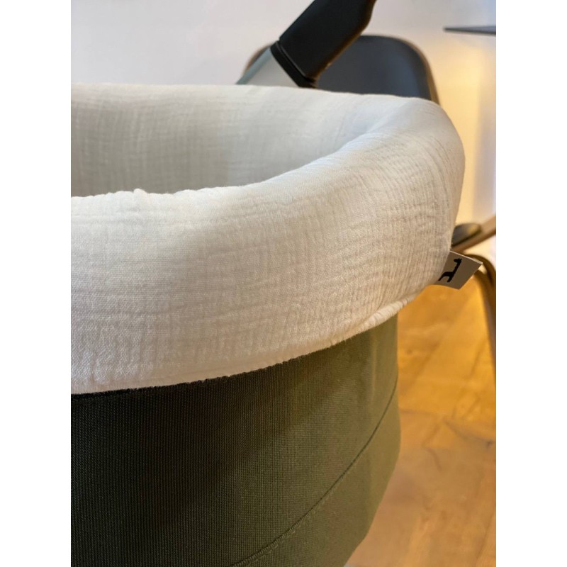 Funda para capazo Only Bambula blanca La Giraffa Bianca e Blu Funda para capazo Only Bambula blanca La Giraffa Bianca e Blu