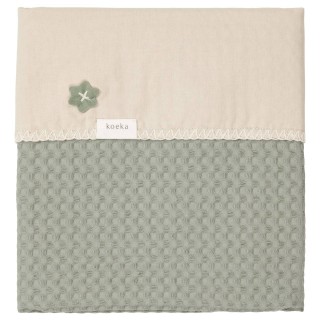 Manta para cuna Antwerp Shadow Green/soft sand Koeka