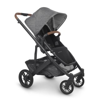 Carrito de bebé dúo UPPAbaby CRUZ V2 Greyson (Mezcla carbón - Detalle cuero)