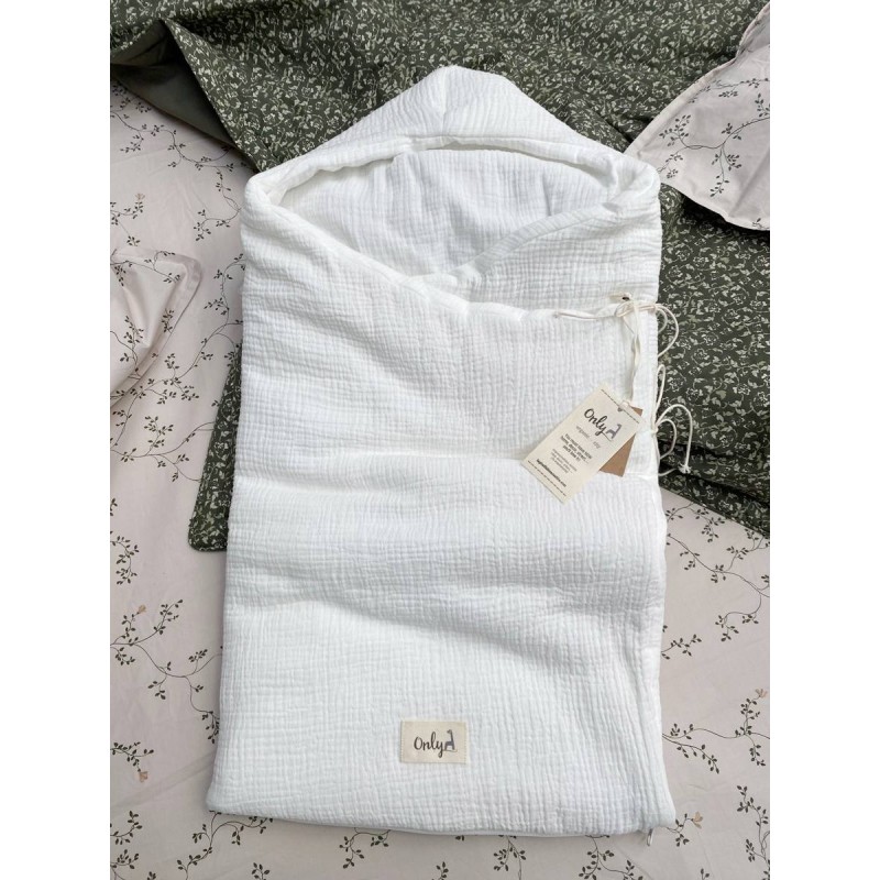 Saco para capazo con capucha ONLY Blanco La Giraffa Bianca e Blu Saco para capazo con capucha ONLY Blanco La Giraffa Bianca e Blu