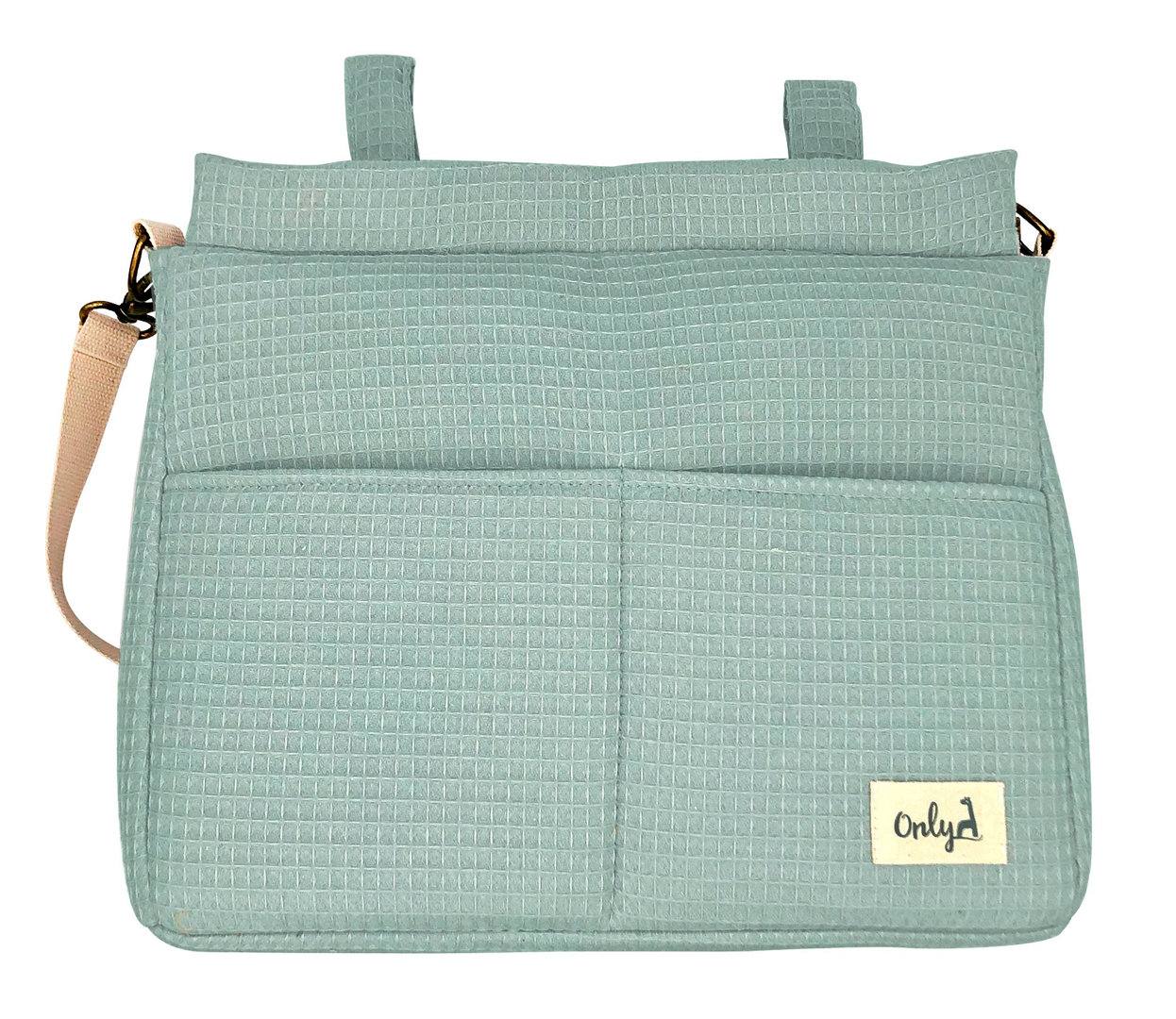 Bolsa Panera Only Gofre Mint La Giraffa Bianca e Blu - PINPI