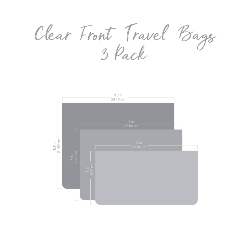 Pack de 3 bolsitas reutilizables transparentes Jungle Pack de 3 bolsitas reutilizables transparentes Jungle