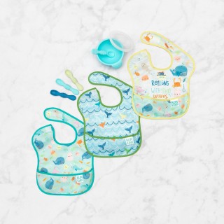 Pack de 3 baberos impermeables Bumkins Floral 6-24 meses