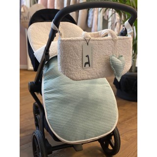 Saco Buga Only Gofre Mint interior borreguito La Giraffa Bianca e Blu Saco Buga Only Gofre Mint interior borreguito La Giraffa Bianca e Blu