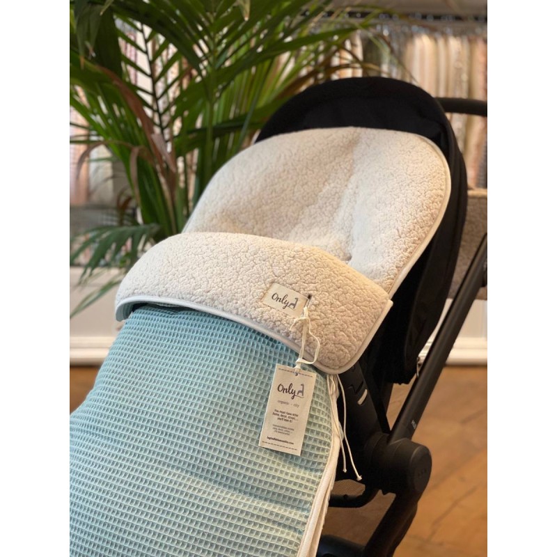 Saco Buga Only Gofre Mint interior borreguito La Giraffa Bianca e Blu Saco Buga Only Gofre Mint interior borreguito La Giraffa Bianca e Blu