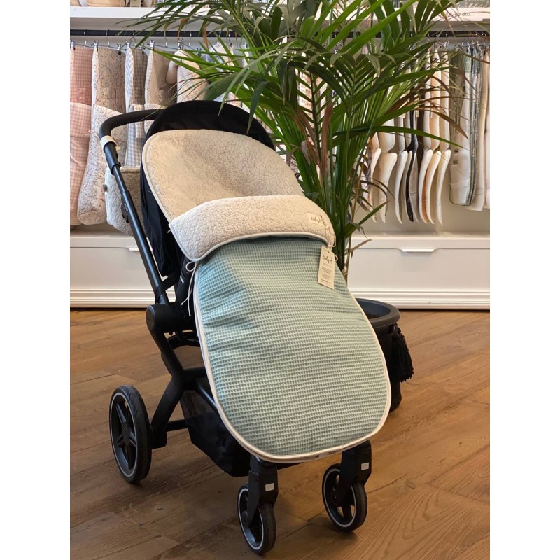 Saco Buga Only Gofre Mint interior borreguito La Giraffa Bianca e Blu Saco Buga Only Gofre Mint interior borreguito La Giraffa Bianca e Blu