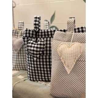 Colgante corazón Petra Negro La Giraffa Bianca e Blu Colgante corazón Petra Negro La Giraffa Bianca e Blu