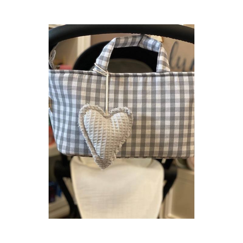 Colgante corazón Only Gofre Mint La Giraffa Bianca e Blu