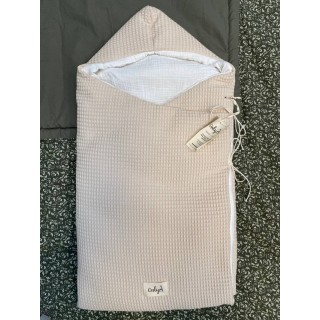 Saco para capazo con capucha Only Gofre Rosa Pastel La Giraffa Bianca e Blu 123
