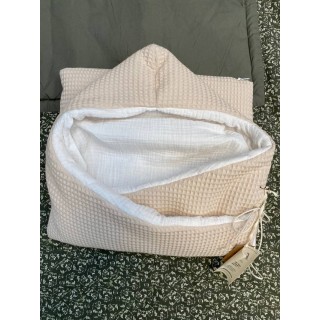 Saco para capazo con capucha Only Gofre Rosa Pastel La Giraffa Bianca e Blu Saco para capazo con capucha Only Gofre Rosa Pastel La Giraffa Bianca e Blu