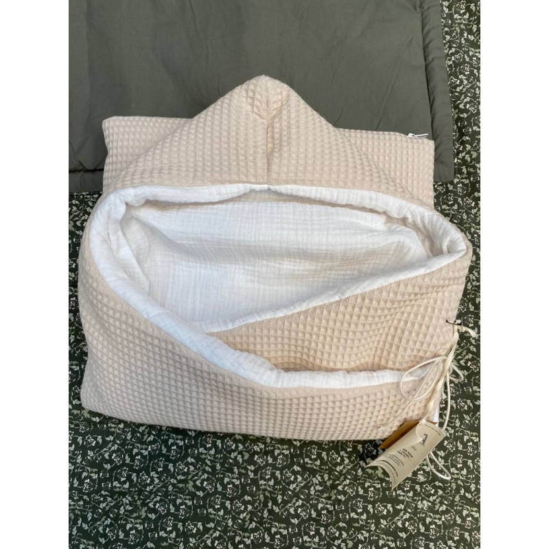 Saco para capazo con capucha Only Gofre Rosa Pastel La Giraffa Bianca e Blu Saco para capazo con capucha Only Gofre Rosa Pastel La Giraffa Bianca e Blu