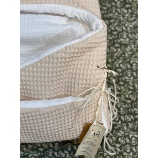 Saco para capazo con capucha Only Gofre Rosa Pastel La Giraffa Bianca e Blu Saco para capazo con capucha Only Gofre Rosa Pastel La Giraffa Bianca e Blu