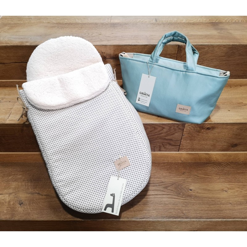 Bolsa MiniBag Eco Leo Mint La Giraffa Bianca e Blu