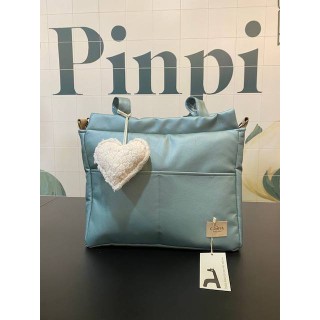 Colgante corazón borreguito La Giraffa Bianca e Blu