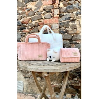 Cambiador de viaje Panacotta Rosa La Giraffa Bianca e Blu Cambiador de viaje Panacotta Rosa La Giraffa Bianca e Blu