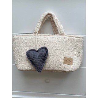 Saco para capazo Petra Negro Borreguito La Giraffa Bianca e Blu Saco para capazo Petra Negro Borreguito La Giraffa Bianca e Blu