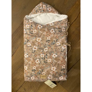 Saco capazo capucha bambula Candela Moka La Giraffa Bianca e Blu 123