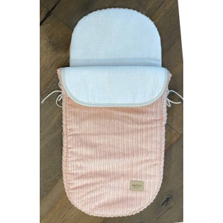 Saco capazo bambula Pannacotta Rosa La Giraffa Bianca e Blu 123