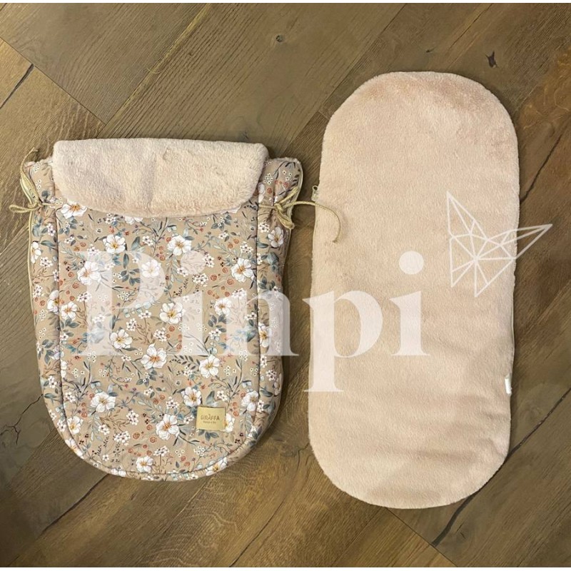 Saco capazo teddy Candela Moca La Giraffa Bianca e Blu Saco capazo teddy Candela Moca La Giraffa Bianca e Blu