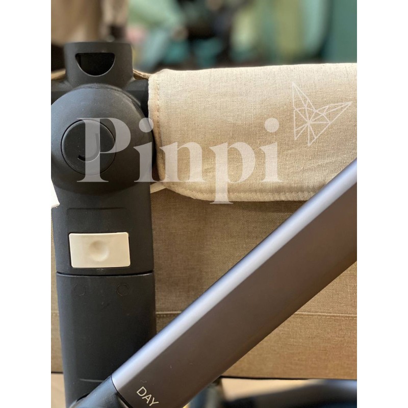 Funda para capazo Lino Beig La Giraffa Bianca e Blu