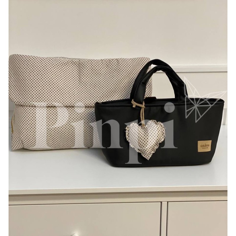 Bolsa MiniBag Eco Leo Negra La Giraffa Bianca e Blu Bolsa MiniBag Eco Leo Negra La Giraffa Bianca e Blu