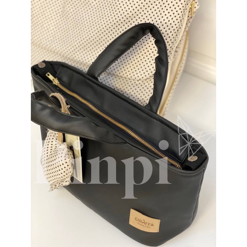 Bolsa MiniBag Eco Leo Negra La Giraffa Bianca e Blu Bolsa MiniBag Eco Leo Negra La Giraffa Bianca e Blu